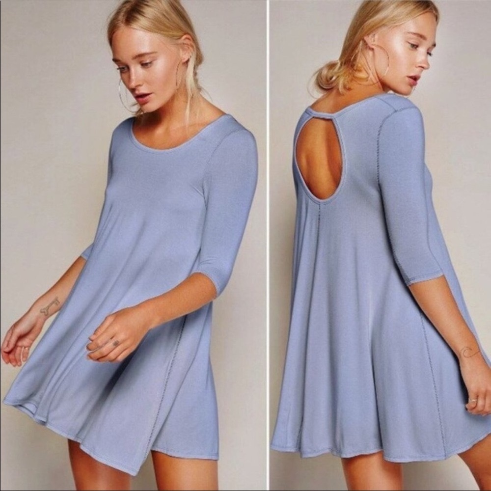 Free People Jacqueline Keyhole Cutout Tunic Dress